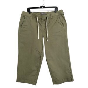 Torrid Weekend Jean Capri Pedal Pusher Pants Womens 2 2x 18w 20w Green Pull On